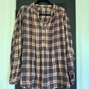 Free People plaid pullover